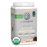Sunwarrior Vegan Protein Powder Plant-Based USDA Organic BCAAs 30g per Serving | Sugar, Gluten, Dairy Free Non-GMO | Chocolate F