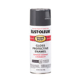 RustOleum 7784830 Stops Rust Spray Paint, 12 oz, Gloss Charcoal Gray