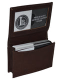 Lb Leatherboss New 100% Leather BiFold Credit Card Holder Black #70, Dark Brown, 4 X 3, Card Case Wallet