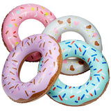 Sprinkle Donut Pool Floats - 4 Pack - 20 Inch - Inflatable Floaties for Kids - Fun Summer Water Toy for Pool Parties and Decorat