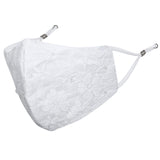 Masq By QOne Beaded 4 Layer, Reusable, With Detachable Chain & Ear Adjusters, AntiBacterial (Bfe>99%) Nylon Lace Cloth Face Ma