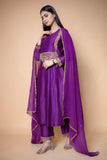 Anni Designer Women'S Rayon Blend Straight Embroidered Kurta With Pant & Dupatta (Anindita Begani_Xxl_Begani_Xx-Large),Begani,2XL,,,