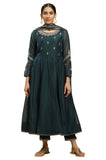 W for Woman Women's Viscose Kurta, Slim Pant & Dupatta (23AUWS10284-221084_Green_XL)