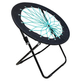CAMP SOLUTIONS Bungee Chair Portable Foldable, Dish Chair Bunjo Game Chair for Outdoor and Indoor and Camping and BBQ (Small Bla