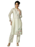 Libas Women'S Silk Blend Kurta Set (48739_Off White