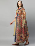 Anni Designer Women'S Cotton Straight Solid Kurta With Palazzo & Dupatta (Reema Beige-Jan15_S_Beige_Small),Chiku,S,Cotton Blend,Regular,Dupatta