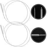 4 Pieces Feeding Tube Brushes, Long Pipe Cleaners Straw Cleaning Brushes, 32 Inches Long with Soft Nylon Bristles Head, Suitable