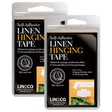 Lineco Self-Stick Linen Hinging Tape, Attaching Mats to Backboard, Hinge Heavy Artwork, Non-Yellowing, Strong, Neutral pH Acryli