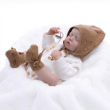 Cloveray Reborn Baby Dolls - 20 Inch Real Baby Dolls That Look Real, Full Body Vinyl Girl Doll in Soft Knit Outfit, Lifelike New