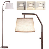 SUNMORY Floor Lamps for Living Room, 9W Bulb Included, Lamp for Bedroom with Adjust Head, Standing Lamp with Rotary Switch, 0-10