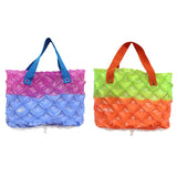 Snappsy Inflatable Beach Tote Bag Beach Basket Waterproof Pvc Handbag For Gym Market Blue Purple
