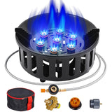 Bestfire Propane Burner, 72,000 BTU Single Burner Gas Stove for Outdoor Cooking, Windproof Camping Stove with Piezo Ignition, Ex