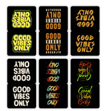 woopme Set of 6 Colorful Good Vibes Magnetic Bookmark for Book Lovers Readers Students Gift Magnetic Page Clips Folding