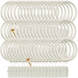 Lsgoodcare 60Pcs Curtain Clips with Rings White 1.5Inch, Strong Metal Decorative Curtain Clip, Rustproof Drapery Clip Rings