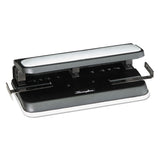 32Sheet Easy Touch 3 to 7Hole Adjustable Punch, 9/32 Holes, Black/Gray