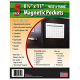 Freez A Frame Clear Magnetic Pockets 5 Pack (8.5 x 11)