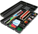 1InTheOffice Desk Drawer Organizer 9compartment Drawer Tray Organizer (2 Pack)