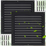 Yaocom 2 Pcs Aluminum Attic Vents 12 x 12 Metal Gable Wall Mesh Shed Vent with Screen Square Louver Grille for Exterior Door Hou