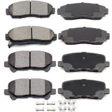 ECCPP D1089-7994 D1281-8397 Front & Rear Ceramic Disc Brake Pad Set Fit For Honda Odyssey 2011-2014
