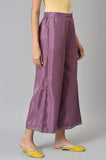 W Shantung Strechable Parallel Pants For Women | Shantung Parallel Pants For Women | Trousers For Women | W For Woman Pink M 22Auw62096-217591