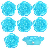 100pcs Lovely Rose Flower Spacer Beads ABS Plastic Roseflower Shape Loose Beads Bulk Craft Accessories for DIY Bracelets Earring