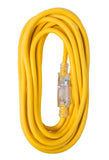 Bergen Industries Inc OC25123LT Extra Heavy-Duty Outdoor Single Receptacle Extension Cord, 25 ft, 12 AWG, 15A/125V AC, Orange