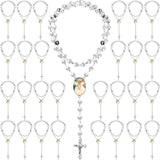 Kigeli Sublimation Blanks Necklace Sublimation Rosary Blanks Prayer Beads Necklace Heat Transfer Rosaries Photo Necklaces for Ba