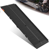 VNN Portable Wheelchair Ramp 8FT, Black Seamless Non-Slip Aluminum Ramps for Wheelchairs for Home, Handicap Wheelchair Ramps for