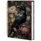 PQKIY Dark Academia Floral Raven Notebook for Women, Gothic Goth Journal, Witchy Journal, Witch Stuff, Gothic Office Supplies, H