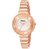 Fas + Round Dotted Dial Wrist Watches For Women And Girls Watch 4-404 (Rose Gold)