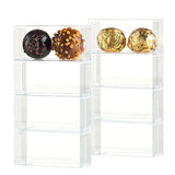 JCXGRVC 100 Pack 3.1X1.5X1.5 Clear Chocolate Boxes Truffle Boxes Small Bakery Treat Candy Gift Box Truffle Wrappers for 2 Truffl