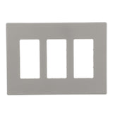 Eaton PJS263SG-SP-L Designer 3-Gang Screwless Wallplate, Silver Granitesilver Granite