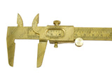 ESAW Vernier Caliper Brass with Fine Wheel Adjustment 125mm, 12.5cm, 5 inches for Inside, Outside and Depth Jaws for Measurement