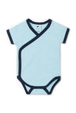 monica + andy Short Sleeve Jack & Jill Bodysuit 1-Pack, Size 3-6 Months, Blue, 100% Organic Baby Clothes for Girls & Boys, Super