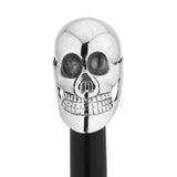Ajuny Wooden Walking Stick for Men Women Seniors Lightweight Detachable 35 Inches Handmade Cane with Decorative Skull Style Bras