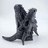 CUBIX3D Dragon Skull Pen Holder | Fantasy Creature Desk Organizer for Pens, Brushes & Stationery | Gothic Gaming Desk Decor for