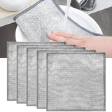 KASHIVAL DISWASHING CLOTH NonScratch Wire Dishcloth Multipurpose Wire Dishwashing Rags for Wet and Dry Easy Rinsing Reusable Wi
