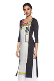 W For Woman Women'S Straight Satin Kurta (16Au15992-57831_Std Ecru_6)