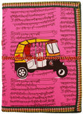 Purpledip Handmade Paper Journal Road Warrior: Vintage Diary Notebook With Thread Closure (11160)