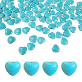 Turquoise Love Beads for Jewelry Making 200pcs 12mm Natural Semi-Precious Gemstone Loose Space Beads for Bracelets, Necklaces, E