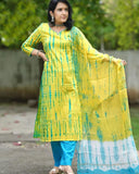 Gosriki Women'S Rayon Blend Straight Printed Kurta With Pant & Dupatta (Kayke Yellow-Krw-Gs_Xxl_Yellow_Xx-Large),Yellow,2,B0CJ5GZBYH