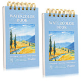 35 Sheets Watercolor Paper Pad 3.5x5.5 Inch, 140 lb/300 GSM Cold Press Water Color Paper Spiral Bound Watercolor Sketchbook for