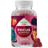 Phytoral Vegan Kids Focus Gummies - Potent Chewable Brain Support for Children - Enhances Concentration & Memory - Calming Suppl