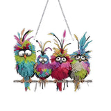 NQRSBUI DIY Hanging Diamond Art Kits for Adults, Bird Double Sided Diamond Art Painting Suncatchers Pendants, Crystal Gem Craft