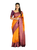 Shiv Textiles Womens Banarasi Silk Saree With Blouse Perfect For Every Occasion Yellow