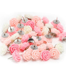30Piece Pins For Pinboard, Rose Thumb Tacks And Decorative Push Pins For Photo Wall, Cork Board Displays, Home And Office