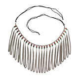 Banjara Kamarbandh Bohemian Oxidized Silver Kamarpatta Layered Green & Red Enamel Fashion Adjustable Fancy Waist Belt For Women