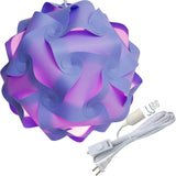 Lightingsky DIY IQ Jigsaw Puzzle Lamp Shade Ceiling Pendant Lampshade Kit with 15 Feet Hanging Cord (Purple, XL-16 inch)
