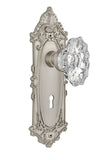 Nostalgic Warehouse Victorian Plate with Keyhole Chateau Knob, Passage - 2.75, Satin Nickel