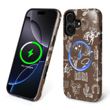 Flivro Magnetic Case for iPhone 16 Plus, Compatible with Magsafe,PC Hard Shell & Silicone Inner Bumper, Anti-Scratch Full-Body C